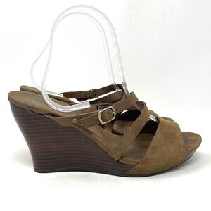UGG‎ Wedges Strappy Sandals Julitia Brown W 8.5